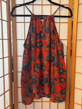 Collective Concepts Red Floral Halter Camisole